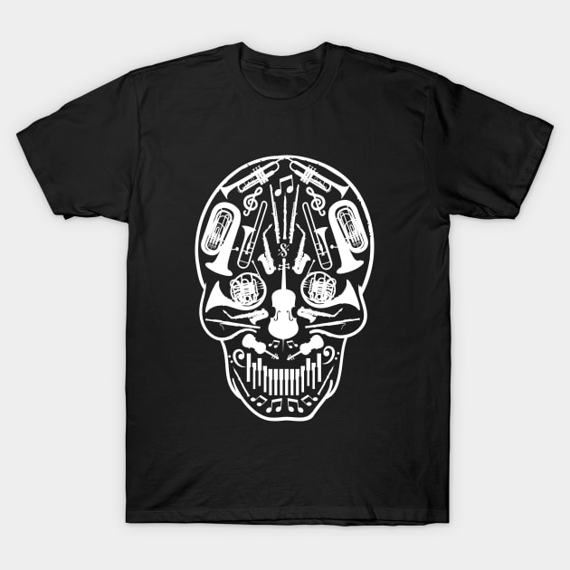 Music Skull T-Shirt by MalditaNovena